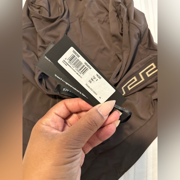 Versace Greca Brown Bodysuit  NWT - Picture 7 of 10